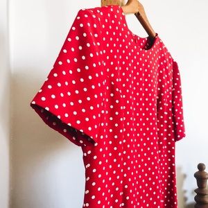 Liz Claiborne Red/White Polka Dot Dress